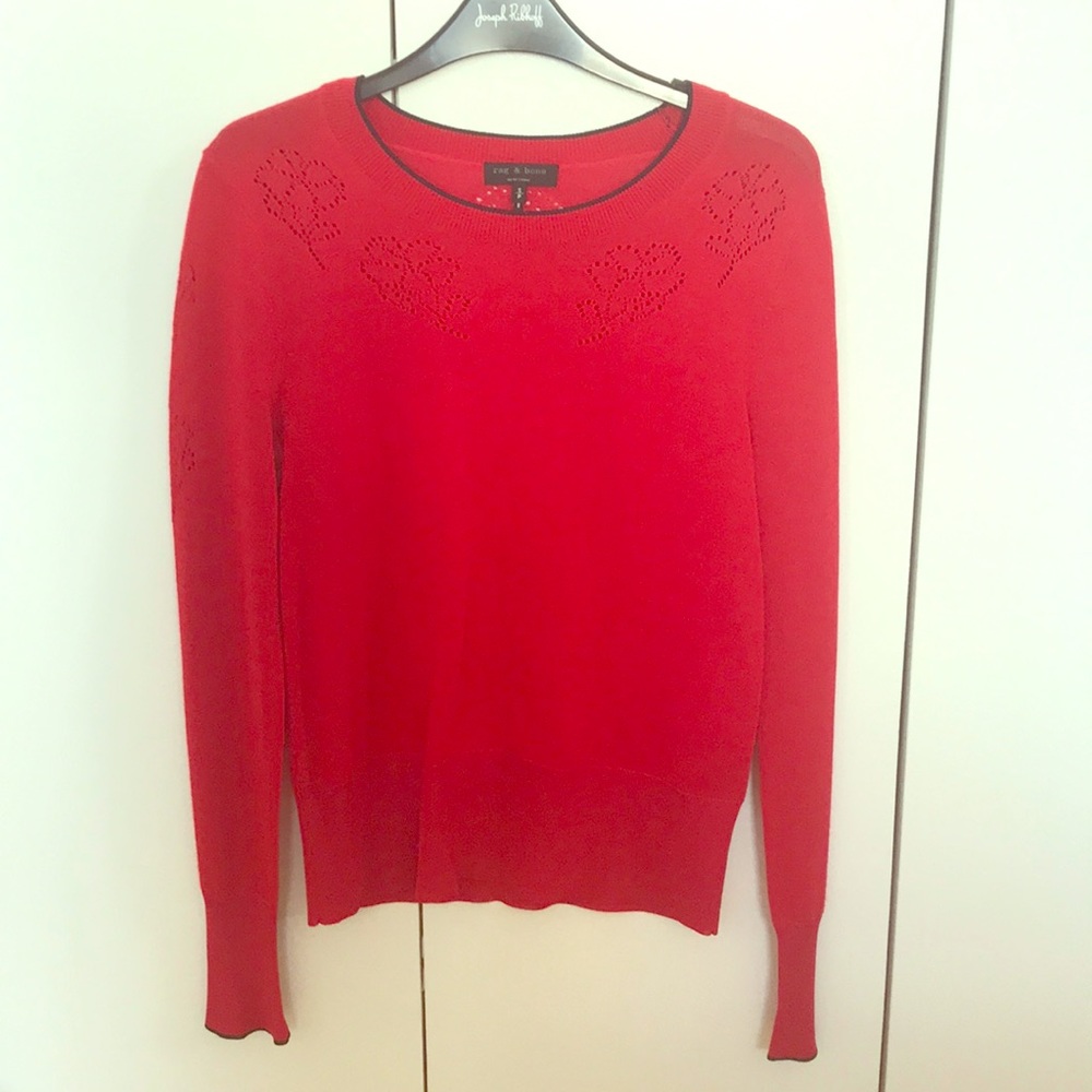 Red sweater; excellent condition